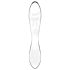 Satisfyer Dazzling Crystal 1 - dvostrani stakleni dildo - prozirno