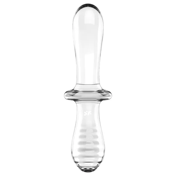 Satisfyer Double Crystal - obostrani stakleni dildo - prozirno