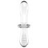 Satisfyer Double Crystal - dvostrani stakleni dildo (prozirni)
