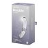 Satisfyer Double Crystal - dvostrani stakleni dildo (prozirni)