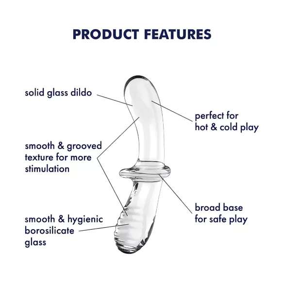 Satisfyer Double Crystal - obostrani stakleni dildo - prozirno