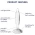 Satisfyer Blještavi Kristal - stakleni dildo s rebrima (prozirno)