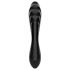 Satisfyer Dazzling Crystal 1 - dvostruki stakleni dildo (crni)