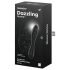 Satisfyer Dazzling Crystal 1 - dvostrani stakleni dildo - crna