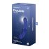Satisfyer Double Crystal - plavi dvostrani stakleni dildo