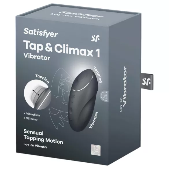 Satisfyer Tap & Climax 1 - vibrator za klitoris 2u1 - crna