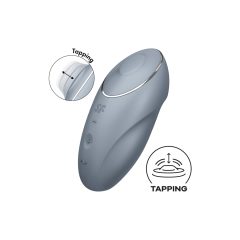   Satisfyer Tap & Climax 1 - 2u1 vibrator i stimulator klitorisa (sivo)