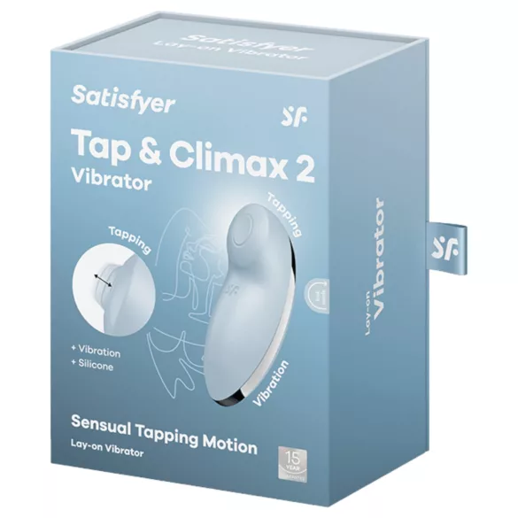 Satisfyer Tap & Climax 2 - vibrator i stimulator za klitoris 2u1 - plavi