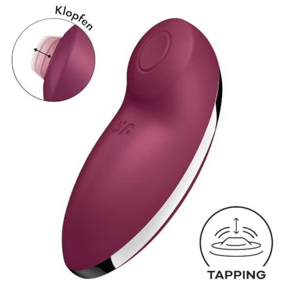 Satisfyer Tap & Climax 2 - vibrator i stimulator klitorisa 2u1 - crvena
