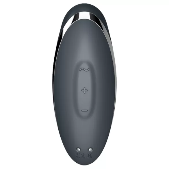 Satisfyer Tap & Climax 2 - vibrator za klitoris 2u1 - sivi