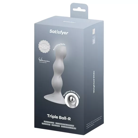 Satisfyer Triple Ball-R - dildó s perlicama - siva