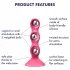 Satisfyer Triple Ball-R - analni vibrator s kuglicama - silikon - roza