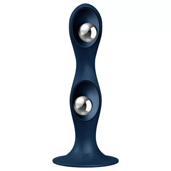 Satisfyer Double Ball-R - vaginalne kuglice s utezima - silikon plave boje
