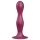 Satisfyer Double Ball-R - dildó s vakumskom bazom - crvena