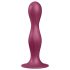 Satisfyer Double Ball-R - vakuumski dildo s težinom (crvena)