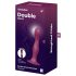 Satisfyer Double Ball-R - vakuumski dildo s težinom (crvena)