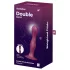 Satisfyer Double Ball-R - dildó s vakumskom bazom - crvena