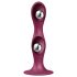 Satisfyer Double Ball-R - vakuumski dildo s težinom (crvena)