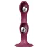 Satisfyer Double Ball-R - dildó s vakumskom bazom - crvena