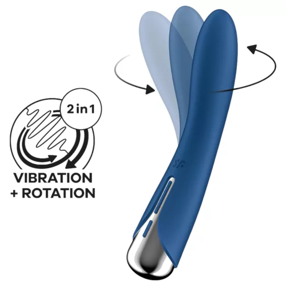 Satisfyer - G-točka vibrator s rotirajućom glavom - plavi