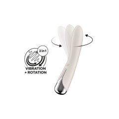   Satisfyer Spinning Vibe 1 - vibrator G-točke s rotirajućom glavom (bež)