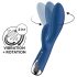 Satisfyer Spinning Rabbit 1 - rotirajući vibrator sa klitoralnom ručkom (plavi)