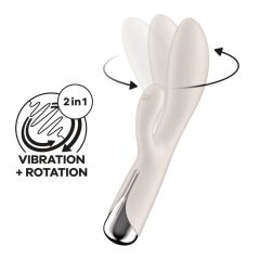   Satisfyer Spinning Rabbit 1 - vibrator s rotirajućom klitorisnom rukom (bež)