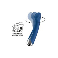   Satisfyer Spinning G-Spot 1 - vibrator za G-točku s rotirajućom glavom (plavi)