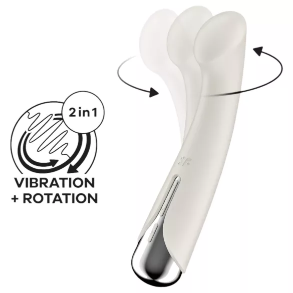 Satisfyer Spinning G-Spot 1 - G točka vibrator s rotirajućom glavom - bež