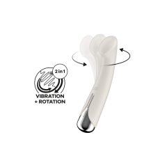   Satisfyer Spinning G-Spot 1 - vibrator za G-točku s rotirajućom glavom (bež)