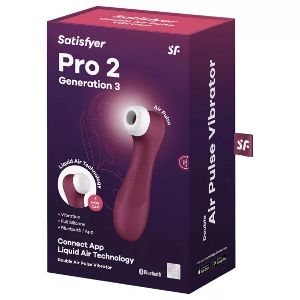 Satisfyer Pro 2 Gen3 - Aplikacijom upravljani masažer klitorisa s valovima zraka (crveni)