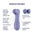 Satisfyer Pro 2 Gen3 - punjivi stimulator za klitoris s valovima zraka (ljubičasti)