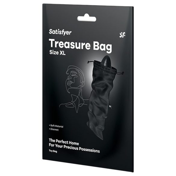 Satisfyer Treasure Bag XL - velika crna torba za pohranu