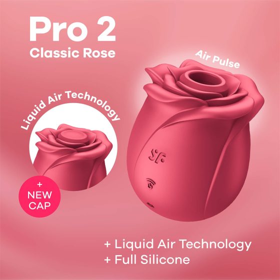 Satisfyer Pro 2 Rose Classic - bežični stimulator klitorisa zračnim valovima (crveni)