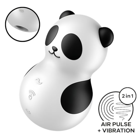 Satisfyer Pocket Panda - zračni stimulator klitorisa (crni)