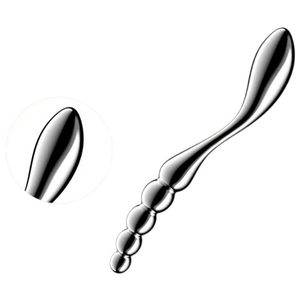 Satisfyer Star Force 1 – čelični dildo s kuglicama (srebrni)