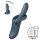 Satisfyer Heat Flex 4 - grijani vibrator s klitoralnim nastavkom (siva)