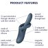 Satisfyer Heat Flex 4 - grijani vibrator s klitoralnim nastavkom (siva)