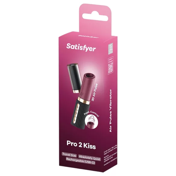 Satisfyer Deep Kiss - ručni vibrator s pulsirajućim zrakom - crni
