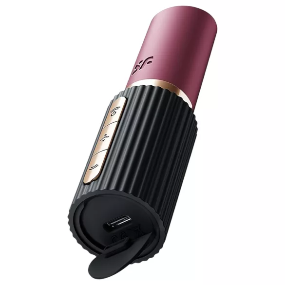 Satisfyer Deep Kiss - ručni vibrator s pulsirajućim zrakom - crni
