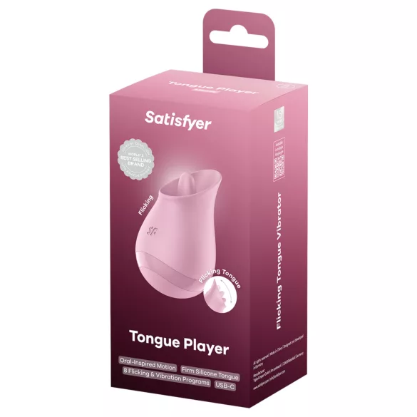 Satisfyer Tongue Player - vibrator za klitoris u obliku jezika - silikon - roza