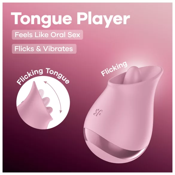 Satisfyer Tongue Player - vibrator za klitoris u obliku jezika - silikon - roza