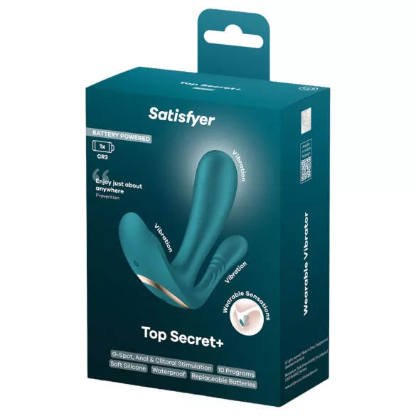 Satisfyer Top Secret+ - nosivi vibrator s 3 kraka - zeleni