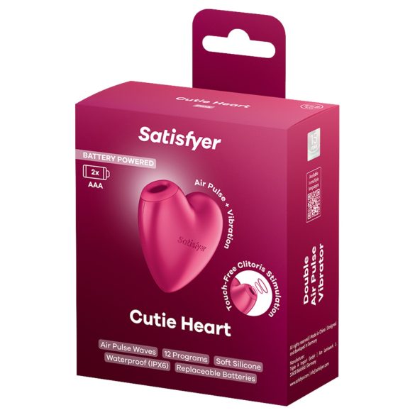Satisfyer Cutie Heart - stimulator klitorisa na zračne valove - roza
