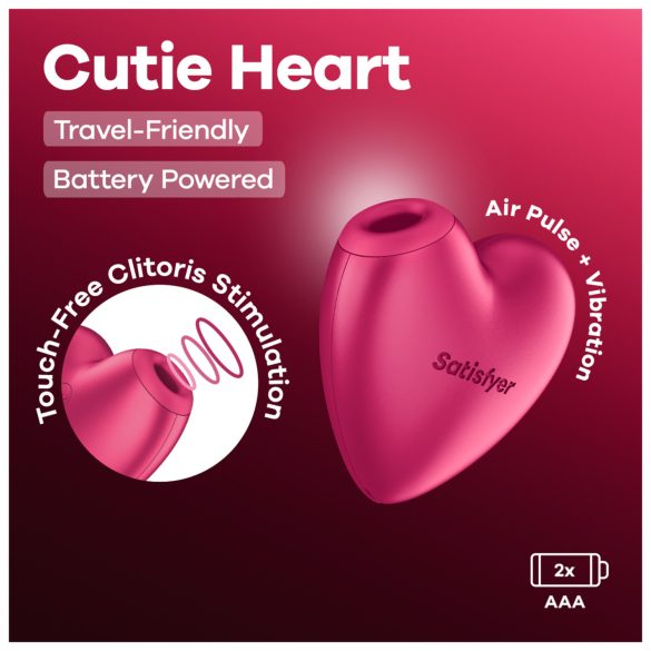 Satisfyer Cutie Heart - stimulator klitorisa na zračne valove - roza