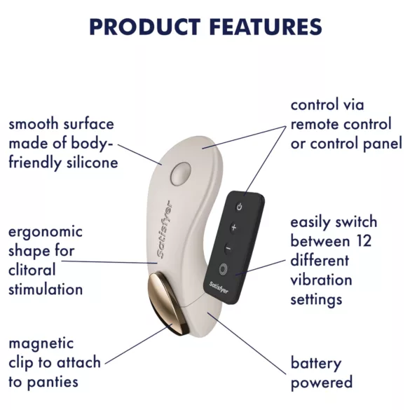 Satisfyer Little Secret - vibrator za gaćice - bijeli