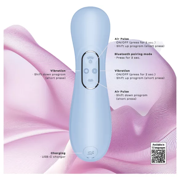 Satisfyer Pro 2 Generation 4 - stimulator klitorisa s valovima zraka (plavi)