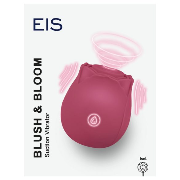 EIS Blush&Bloom - vibrator sa usisavanjem i vibracijama - crveni