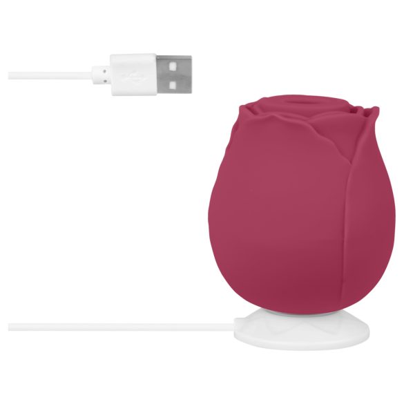 EIS Blush&Bloom - vibrator sa usisavanjem i vibracijama - crveni