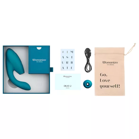 Womanizer Duo 2 - vibrator za G-točku i klitoris - zeleni